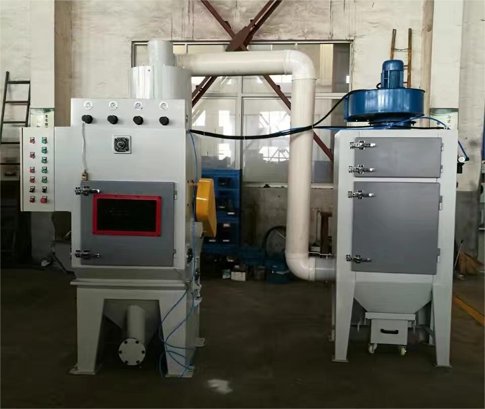 盘锦中小型零件履带式自动喷砂机高效清洁省时省力